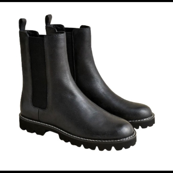 J. Crew Gwen Lug-sole High-shaft Chelsea Boots In Leather MSRP 278$ - Picture 3 of 10